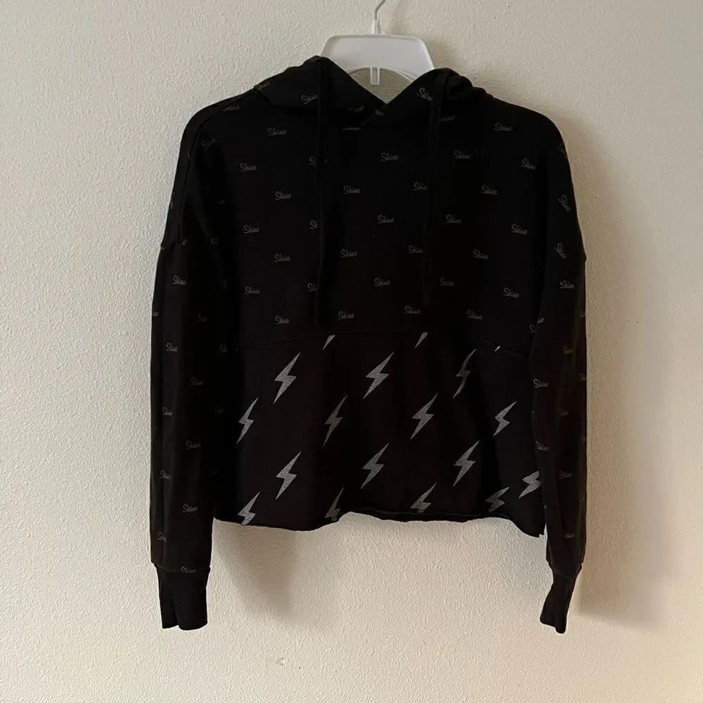 No Boundaries Hooded Lightning Bolt Sweatshirt Juniors Size XS
